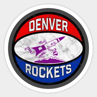 Retro Denver Rockets vintage design Sticker